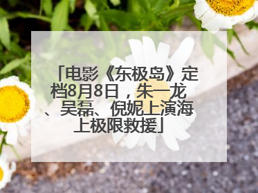 电影《东极岛》定档8月8日，朱一龙、吴磊、倪妮上演海上极限救援